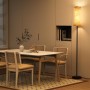Amedelne RGB Lámpara de Pie de Salón, 12W Lámpara de Pie Moderna Inteligente, Lámpara de Pie Regulable con Mando a Distancia,