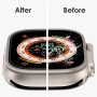 Protectores de Pantalla para Apple Watch Ultra de 49mm, Vidrio Templado 9h Marco de AleacióN de Titanio, Mantiene el Original,
