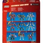 LEGO Ninjago Meca Elemental del Fuego de Kai, Figura Roja de Acción Articulada y Minifigura de Zane y 3 Personajes para el Juego
