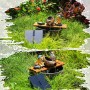 AISITIN Fuente Solar Jardin Exterior 20W de Bricolaje Última Actualización Bomba de Agua Solar Plegable Jardín Estanque, Fuente