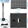 AISITIN Fuente Solar Jardin Exterior 20W de Bricolaje Última Actualización Bomba de Agua Solar Plegable Jardín Estanque, Fuente