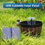 AISITIN Fuente Solar Jardin Exterior 20W de Bricolaje Última Actualización Bomba de Agua Solar Plegable Jardín Estanque, Fuente