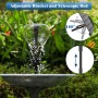 AISITIN Fuente Solar Jardin Exterior 20W de Bricolaje Última Actualización Bomba de Agua Solar Plegable Jardín Estanque, Fuente