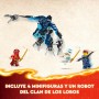 LEGO Ninjago Meca Elemental del Fuego de Kai, Figura Roja de Acción Articulada y Minifigura de Zane y 3 Personajes para el Juego