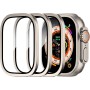 Protectores de Pantalla para Apple Watch Ultra de 49mm, Vidrio Templado 9h Marco de AleacióN de Titanio, Mantiene el Original,
