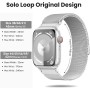 AMSKY Original Milanese Loop Metalica Compatible con Correa Apple Watch 40mm 44mm 46mm 45mm 41mm 38mm 42mm 49mm, Magnética Metal