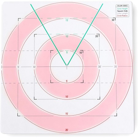 Hexers Spell Damage AOE Template, Dungeons and Dragons D&D DND Pathfinder RPG Compatible, templates for Line Cone Square or