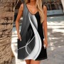 uxxnjfg Vestidos Verano Mujer 2025 Sueltos Bohemio Playa Sin Mangas Cuello V Elegantes Playa Vestidos Womens Dress