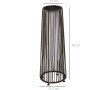 Outsunny Lámpara de Pie de Mimbre Ratán de Energía Solar con LED 0,8 W Interruptor de Control de Luz Automático Decoración para