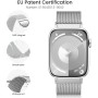 AMSKY Original Milanese Loop Metalica Compatible con Correa Apple Watch 40mm 44mm 46mm 45mm 41mm 38mm 42mm 49mm, Magnética Metal