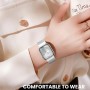 AMSKY Original Milanese Loop Metalica Compatible con Correa Apple Watch 40mm 44mm 46mm 45mm 41mm 38mm 42mm 49mm, Magnética Metal