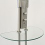 wonderlamp Lámpara de pie LED Olimpia (18W+5W). Brazo flexible para lectura. Luz regulable con repisa cristal y cargador USB,