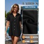 Vancavoo Vestido Playa Mujer Verano Camisa Suelto de Bikini Cover Up Casual Blusas Cardigan Camisolas y Pareos Playa con Botones