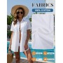 Vancavoo Vestido Playa Mujer Verano Camisa Suelto de Bikini Cover Up Casual Blusas Cardigan Camisolas y Pareos Playa con Botones