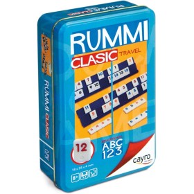 Cayro - Rummi - + 8 Años - Modelo Clásico - Juego Divertido de Mesa - para Niños y Adultos - Edición de Viaje en Caja Metálica -