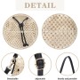 EVEOUT Bolsos Bandolera de Tejido Paja Mujer Bolsos Totes Grande Verano Estilo Bohemio Bolsos de Hombro Paja Playa