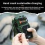 Radio dinamo con manivela de emergencia Solar para exteriores, USB, po