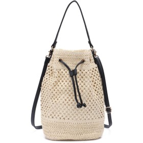 EVEOUT Bolsos Bandolera de Tejido Paja Mujer Bolsos Totes Grande Verano Estilo Bohemio Bolsos de Hombro Paja Playa