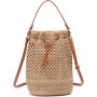 EVEOUT Bolsos Bandolera de Tejido Paja Mujer Bolsos Totes Grande Verano Estilo Bohemio Bolsos de Hombro Paja Playa