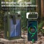 Radio dinamo con manivela de emergencia Solar para exteriores, USB, po