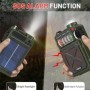 Radio dinamo con manivela de emergencia Solar para exteriores, USB, po