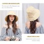 Yuccer Sombreros de Sol Mujer Plegable Algodón Sombrero Playa Verano Protección UV Gorro de Pescador de ala Ancha Sun Hat Women