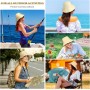 Yuccer Sombreros de Sol Mujer Plegable Algodón Sombrero Playa Verano Protección UV Gorro de Pescador de ala Ancha Sun Hat Women