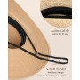 FURTALK Sombrero Moderno de ala Ancha para Mujer UPF50+ Sombrero de Viaje de Verano para la Playa
