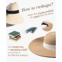 FURTALK Sombrero Moderno de ala Ancha para Mujer UPF50+ Sombrero de Viaje de Verano para la Playa
