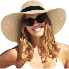FURTALK Sombrero Moderno de ala Ancha para Mujer UPF50+ Sombrero de Viaje de Verano para la Playa
