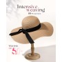 FURTALK Sombrero Moderno de ala Ancha para Mujer UPF50+ Sombrero de Viaje de Verano para la Playa