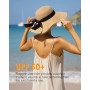 FURTALK Sombrero Moderno de ala Ancha para Mujer UPF50+ Sombrero de Viaje de Verano para la Playa
