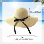 UILYNIU Sombrero de Visera Plegable, Sombrero de Playa de Paja de ala Ancha, Sombrero De Playa para Mujer De Verano, Sombrero de