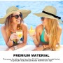 UILYNIU Sombrero de Visera Plegable, Sombrero de Playa de Paja de ala Ancha, Sombrero De Playa para Mujer De Verano, Sombrero de
