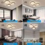YYUTLUO Lámpara Techo LED Moderna, Ø70cm Lámpara Multicírculo Negra, 58W Regulable Continuo 3000-6000K, Lámpara Redonda De Metal