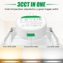 ALUSSO Downlight LED Techo Empotrable Regulable, 12W IP65 Focos LED Interior Techo Empotrado 3000K 4000K 5700K Ajustable,