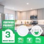 ALUSSO Downlight LED Techo Empotrable Regulable, 12W IP65 Focos LED Interior Techo Empotrado 3000K 4000K 5700K Ajustable,