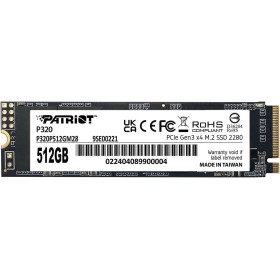 Patriot P320 512GB SSD Interno - NVMe PCIe Gen 3x4 - M.2 2280 - Unidad de Estado Sólido - P320P480GM28