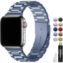 Fullmosa Correa Compatible Con Correa Apple Watch 44mm 45mm 42mm,Pulsera Acero Inoxidable con Case Para iWatch Ultra2 Ultra
