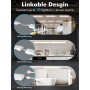 Fluorescente LED 120cm con Sensor de Movimiento,40W Tubo LED de Neón Acoplable,4500K 4000LM Barra LED con Enchufe,IP65