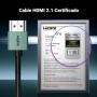 UGREEN Cable HDMI 2.1 Certificado 8K 10K 60Hz 4K 120Hz Dynamic HDR HDCP eARC Dolby Atmos Alta Velocidad 48Gbps Aluminio