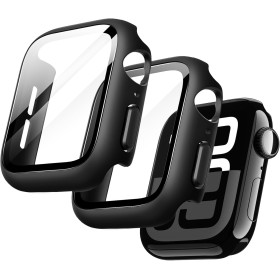 JETech Funda con Protector de Pantalla para Apple Watch Series 10 46mm, Carcasa General Protectora, Cristal Vidrio Templado