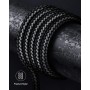 JALIXI Cable Mando PS5 3M, Cable USB C Large Carga Rápida de Nailon Trenzado para Mando Playstation 5, Xbox Serie X S, Negro