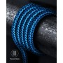 JALIXI Cable Mando PS5 3M, Cable USB C Large Carga Rápida de Nailon Trenzado para Mando Playstation 5, Xbox Serie X S, Negro