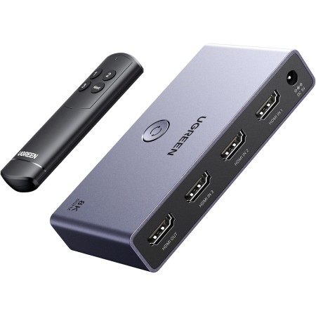 UGREEN Switch HDMI 2.1 8K 60Hz 4K 120Hz Switcher 3 Entradas a 1 Salida 1080P Dolby Vision Atmos HDR 3D Alta Velocidad 48Gbps