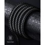JALIXI Cable Mando PS5 3M, Cable USB C Large Carga Rápida de Nailon Trenzado para Mando Playstation 5, Xbox Serie X S, Negro