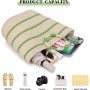 EVEOUT Bolso Tote de Paja para Mujer Verano Shopper con Rayas Tejido Bolso Cesta Grande Bolso de Mano de Rafia para Playa