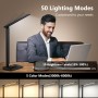 Lampara Escritorio LED, 3600mAh Batería Portátil & Plegable Flexo LED Escritorio, 10 Brillo + 5 Colores Flexo Escritorio,