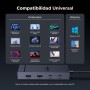 UGREEN Revodok Pro 207 10Gbps Hub USB C Doble HDMI 4K 60Hz PD 100W Docking Station 7 en 1 Adaptador Tipo C 3.2 Extensione de 2
