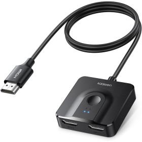 UGREEN HDMI Switch 4K 60Hz 2 Entradas 1 Salida con 1M Cable Bidireccional Splitter 1 In 2 out Soporte HDR 3D HDCP2.2 Compatible